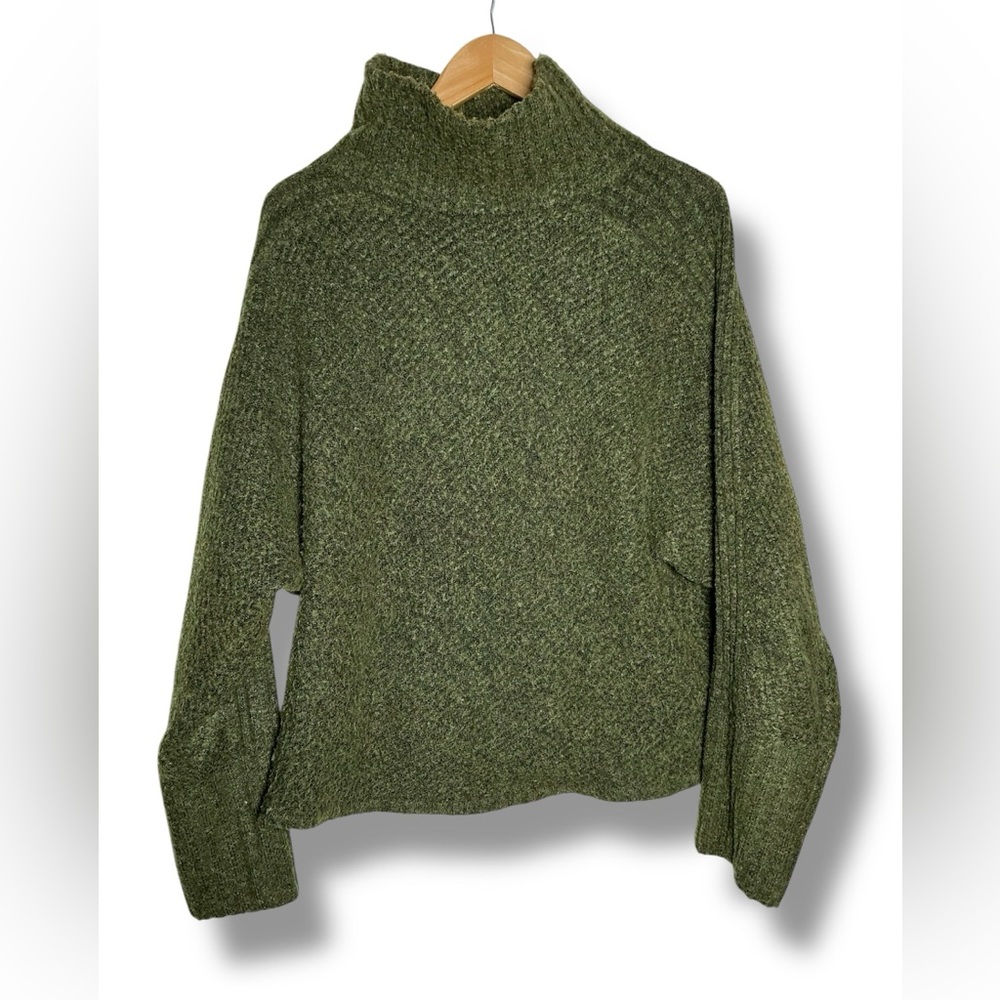 Funnel neck boucle sweater